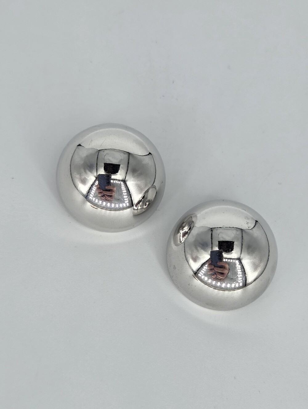 Vintage CORO Silver-tone Clip-on Earrings 1950s Mid-Century Modern